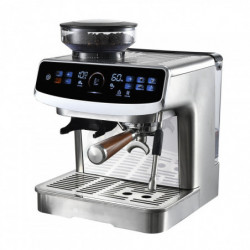 Finlux FEM-1935D, 2450W, Италианска ULKA помпа 20 bar, 2.2 л, 250 гр, Вградена мелачка с 15 настройки, Сензорен екран, Инокс